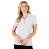 LADIES ULTRA LUX POLO  -  WHITE 2 EXTRA LARGE SOLID