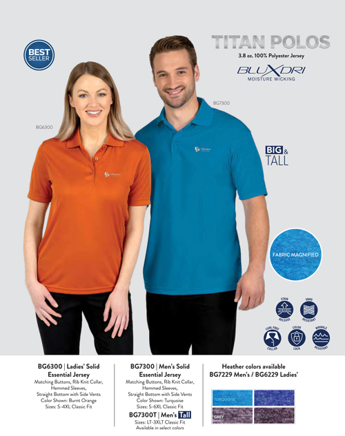 Snag Resistant Polos