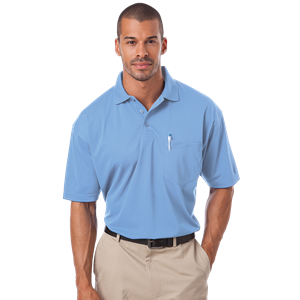 ADULT IL-50 POCKETED POLO  -  LIGHT BLUE 2 EXTRA LARGE SOLID