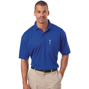 ADULT IL-50 POCKETED POLO  -  ROYAL 2 EXTRA LARGE SOLID