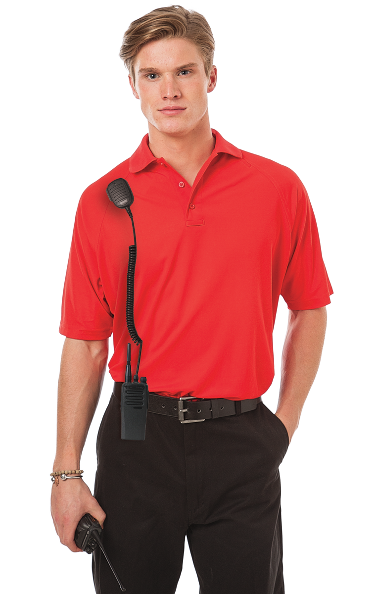 1053-RED-S-SOLID|BG1053|Adult Tactical IL-50 Polo