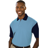 MENS IL-50 COLOR BLOCK POLO ###  -  LIGHT BLUE LARGE SOLID
