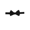 MENS TEFLON TREATED BOW TIE  ###-  BLACK ONE SIZE TIE SOLID