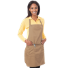 BIB APRON TEFLON  -  TAN ONE SIZE WAIST SOLID