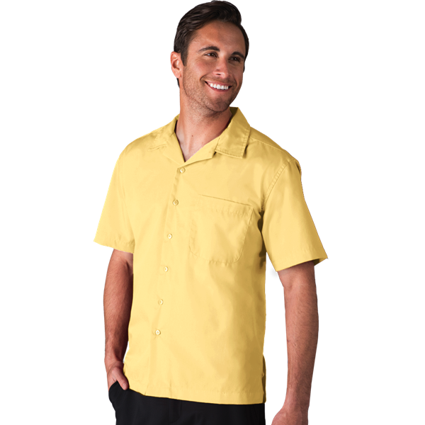 3100-MAI-XS-SOLID|BG3100|Men's Solid Poplin Camp Shirt