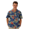 UNISEX TROPICAL PRINT CAMPSHIRT  -  FLORAL PRINT 2 EXTRA LARGE PRINT