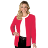 LADIES LONG SLEEVE CARDIGAN  -  RED 2 EXTRA LARGE SOLID