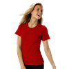 LADIES SHORT SLEEVE JEWEL NECK  -  RED 2 EXTRA LARGE SOLID