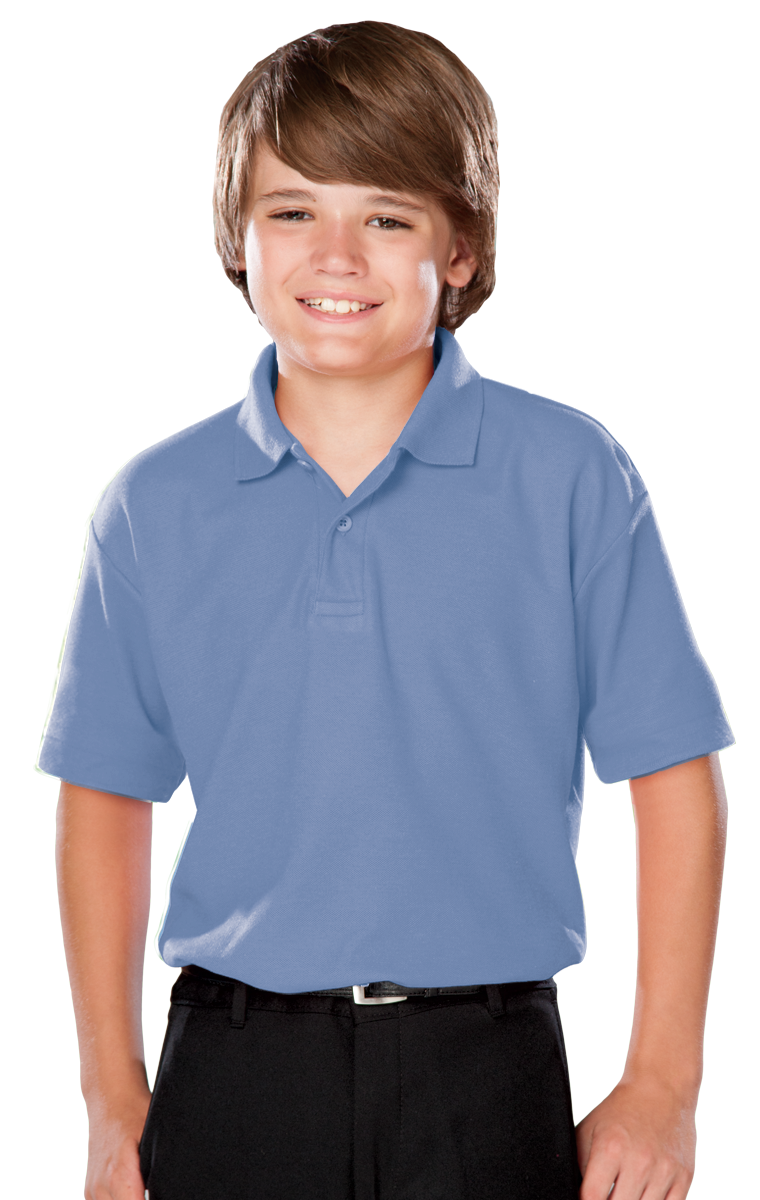 Youth Value Wicking Polo-Blue Generation