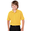 YOUTH VALUE MOISTURE WICKING S/S POLO  -  YELLOW LARGE SOLID