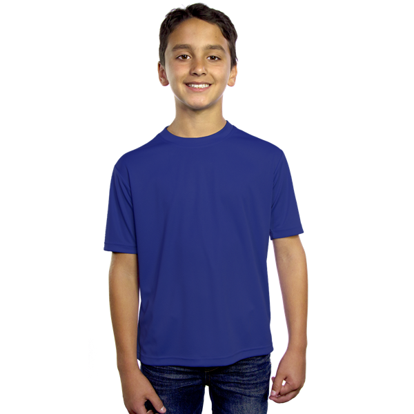 YOUTH SOLID WICKING T###  -  ROYAL LARGE SOLID