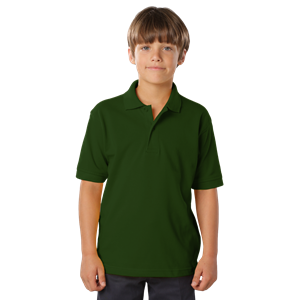 YOUTH SOFT TOUCH PIQUE POLO  -  HUNTER LARGE SOLID