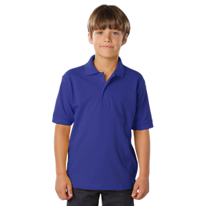 YOUTH SOFT TOUCH PIQUE POLO  -  ROYAL LARGE SOLID