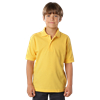 YOUTH SOFT TOUCH PIQUE POLO  -  YELLOW LARGE SOLID