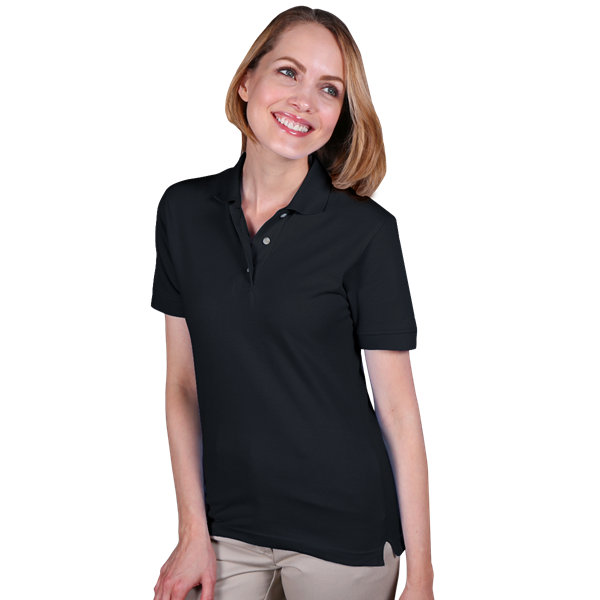 6203-BLA-S-SOLID|BG6203|Ladies' Teflon Pique Polo