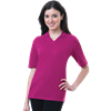 LADIES SHORT SLEEVE V-NECK  -  BERRY 2 EXTRA LARGE SOLID