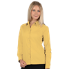 LADIES L/S LIGHT WEIGHT POPLIN SHIRT  -  MAIZE 2 EXTRA LARGE SOLID