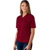 LADIES SOLID WICKING V-NECK  -  BURGUNDY 2 EXTRA LARGE SOLID
