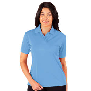 LADIES WICKING SOLID SNAG RESIST POLO   -  LIGHT BLUE 2 EXTRA LARGE SOLID