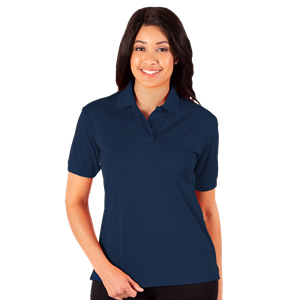 LADIES WICKING SOLID SNAG RESIST POLO   -  NAVY 2 EXTRA LARGE SOLID
