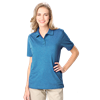 LADIES HEATHERED WICKING POLO  -  HEATHER TURQUOISE EXTRA LARGE SOLID