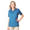 LADIES HEATHERED WICKING POLO  -  HEATHER TURQUOISE 2 EXTRA LARGE SOLID