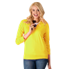 LADIES WICKING SOLID 1/4 ZIP LS PULLOVER  -  OPTIC YELLOW 2 EXTRA LARGE SOLID