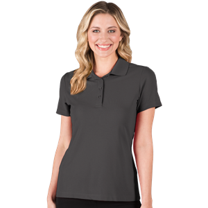 LADIES ULTRA LUX POLO  -  GRAPHITE 2 EXTRA LARGE SOLID