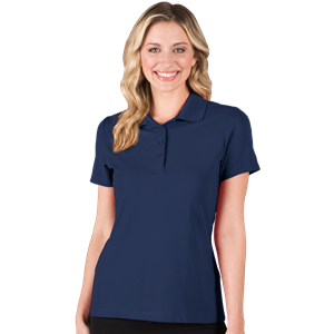 LADIES ULTRA LUX POLO  -  NAVY 2 EXTRA LARGE SOLID