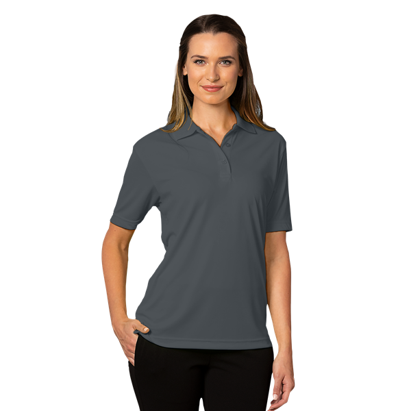 6300-GRA-S-SOLID|BG6300|Ladies' Value Wicking S/S Polo