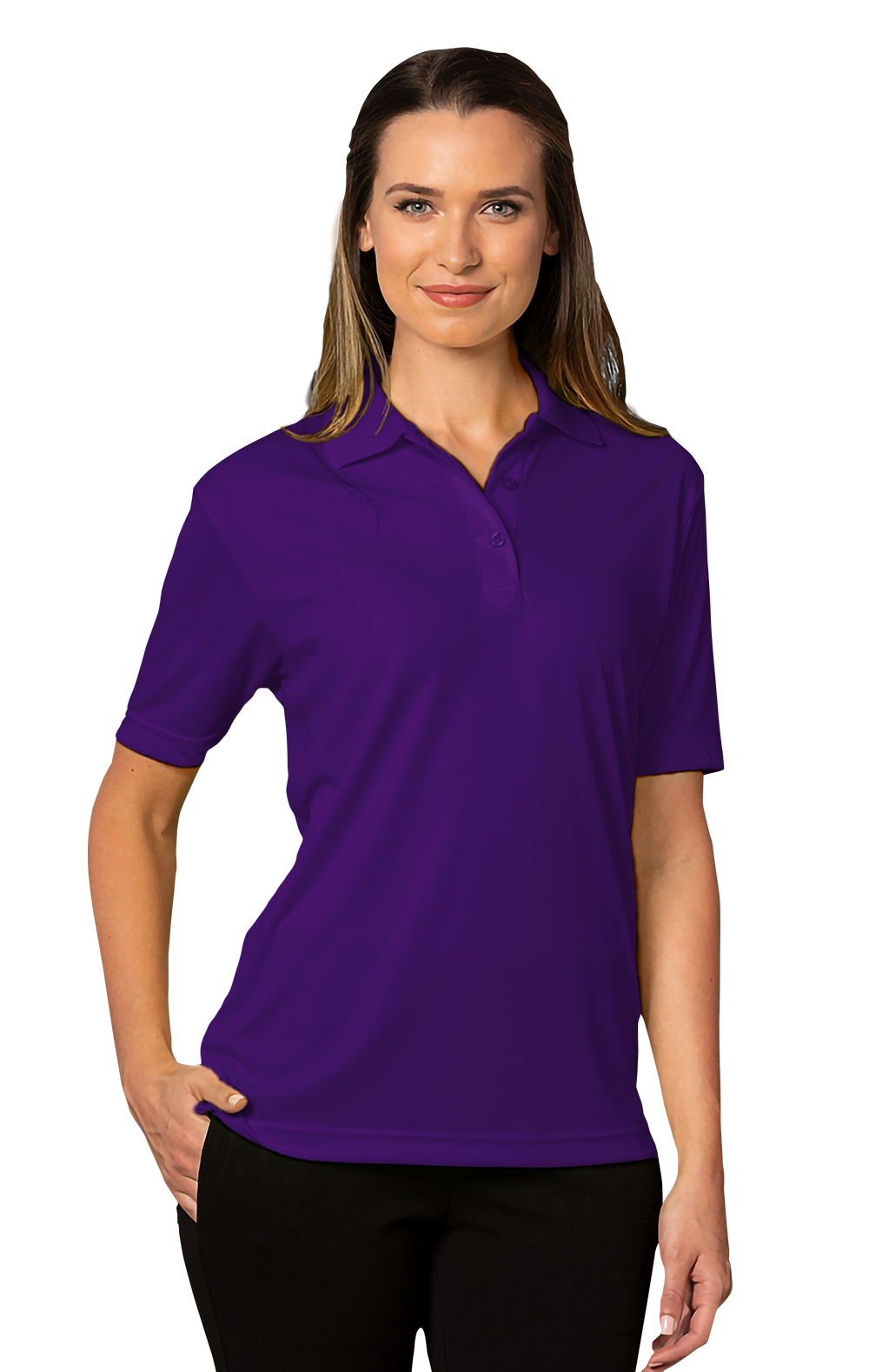 6300-PUR-2XL-SOLID|BG6300|Ladies' Value Wicking S/S Polo