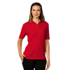 LADIES VALUE MOISTURE WICKING S/S POLO  -  RED 2 EXTRA LARGE SOLID