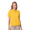 LADIES WICKING PIPED POLO  -  YELLOW EXTRA LARGE SOLID