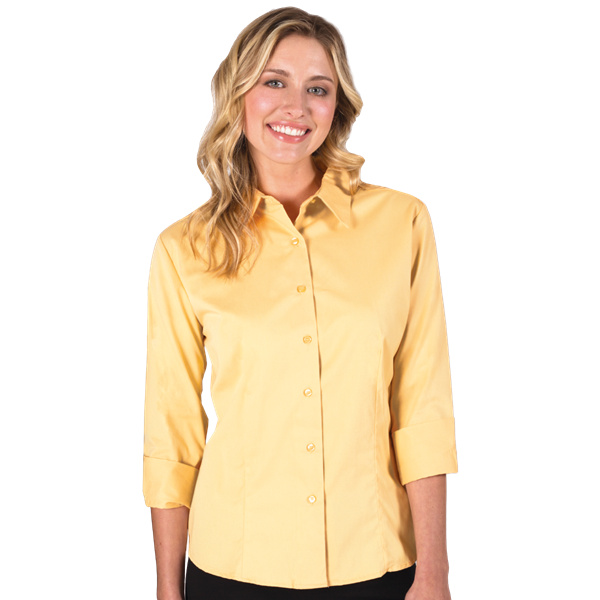 6330-MAI-S-SOLID|BG6330|Ladies' 3/4 Sleeve Fine Line Twill Shirt