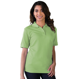 LADIES VALUE SOFT TOUCH PIQUE POLO  -  CACTUS SMALL SOLID
