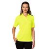 LADIES HIGH VISIBILITY PIQUE POLO  -  YELLOW EXTRA LARGE SOLID