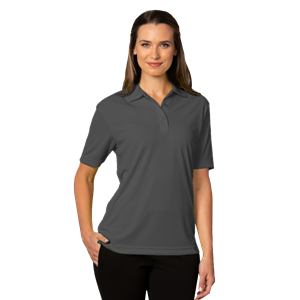 LADIES AVENGER MICRO PIQUE S/S POLO GRAPHITE 2 EXTRA LARGE SOLID