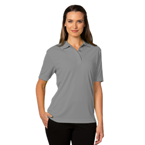 LADIES AVENGER MICRO PIQUE S/S POLO GREY 2 EXTRA LARGE SOLID