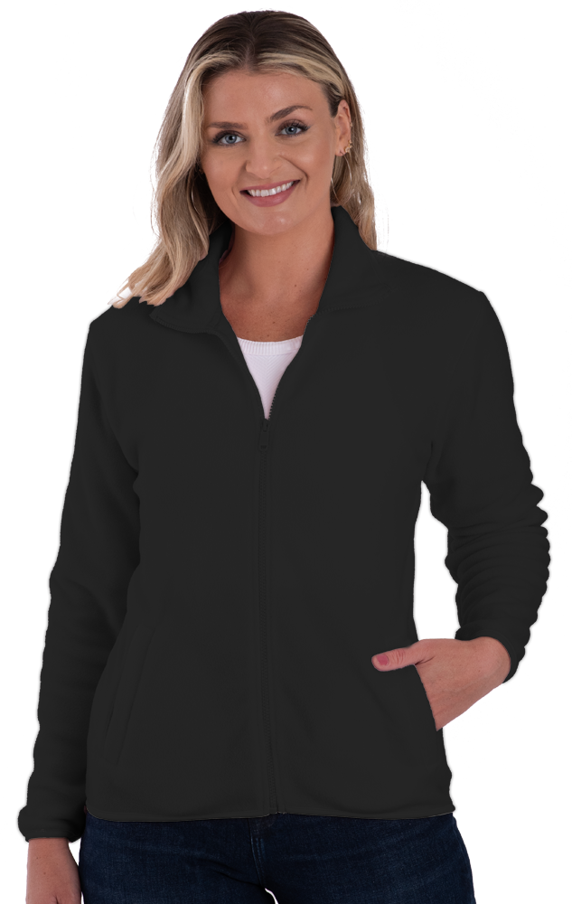 Ladies&#8216; Micro Fleece Full Zip Jacket-Blue Generation