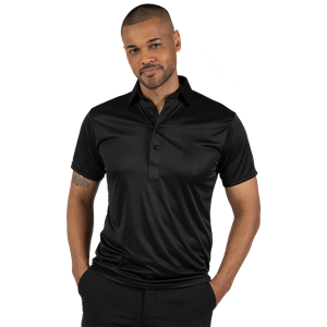 BONDED COLLAR POLO BLACK SMALL SOLID