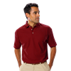 MENS SHORT SLEEVE TEFLON TREATED PIQUES NO POCKET  -  BURGUNDY 2 EXTRA LARGE SOLID