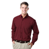 MEN'S L/S LIGHT WEIGHT POPLIN SHIRT  -  BURGUNDY 2 EXTRA LARGE SOLID