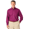 MENS LONG SLEEVE TALL EASY CARE POPLIN  -  BERRY 2 EXTRA LARGE TALL SOLID