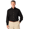 MENS LONG SLEEVE TALL EASY CARE POPLIN  -  BLACK 2 EXTRA LARGE TALL SOLID
