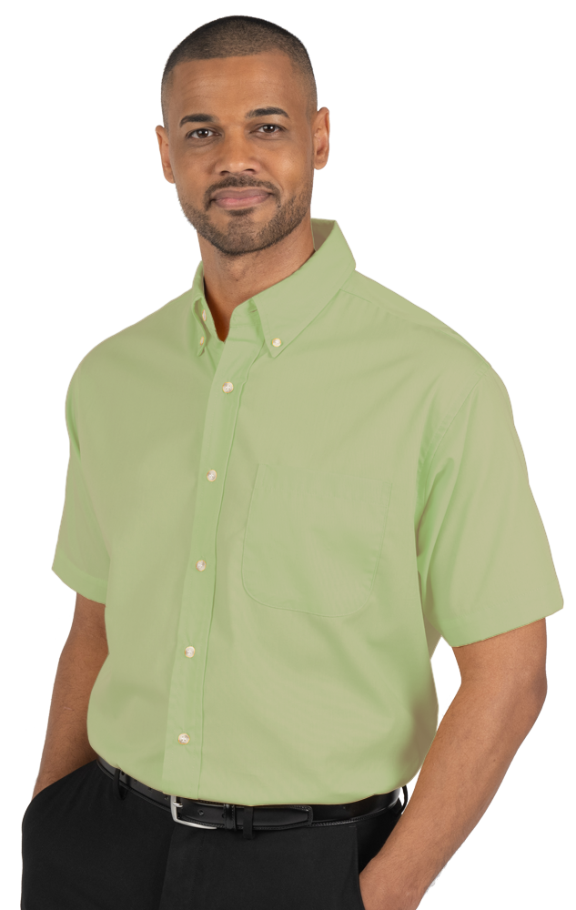 7216S-CAC-S-SOLID|BG7216S|Men's S/S Superblend Poplin Shirt with Bone ...