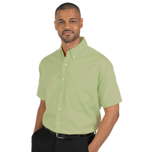 MENS SHORT SLEEVE EASY CARE POPLIN  -  CACTUS 10 EXTRA LARGE SOLID