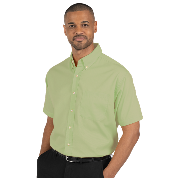 7216S-CAC-S-SOLID|BG7216S|Men's S/S Superblend Poplin Shirt with Bone ...