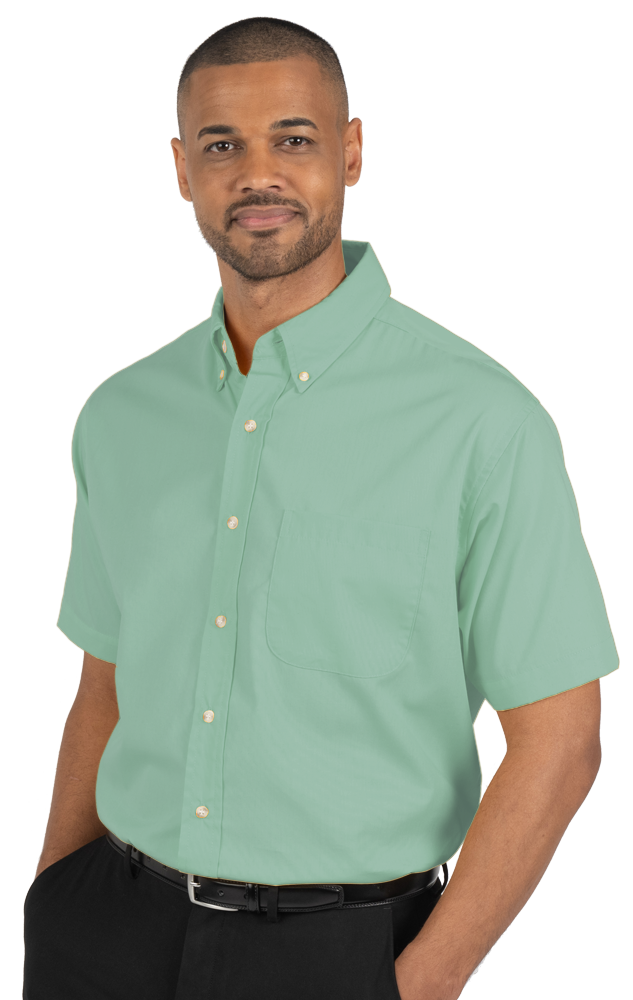 7216S-SAG-S-SOLID|BG7216S|Men's S/S Superblend Poplin Shirt with Bone ...