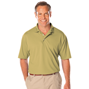 MENS SOLID WICKING POLO  -  VEGAS GOLD SMALL SOLID