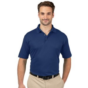 MENS SOLID WICKING POLO  -  NAVY SMALL SOLID